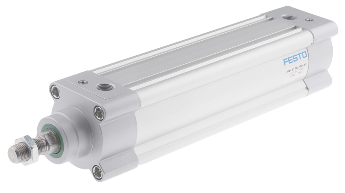 Festo Pneumatic Piston Rod Cylinder - 1383585, 63mm Bore, 200mm Stroke, DSBC Series, Double Acting