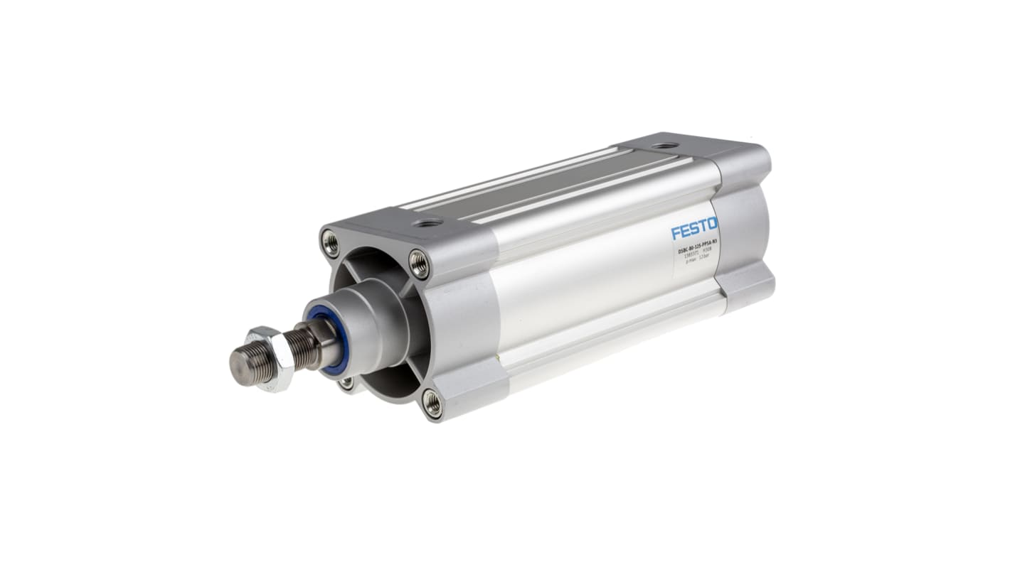 Festo Pneumatic Piston Rod Cylinder - 1383371, 80mm Bore, 125mm Stroke, DSBC Series, Double Acting