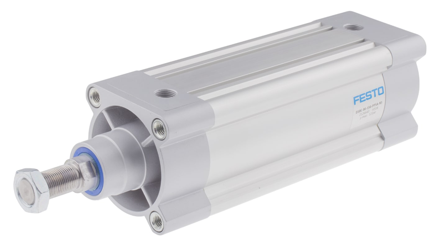 Festo Pneumatic Piston Rod Cylinder - 2126640, 80mm Bore, 150mm Stroke, DSBC Series, Double Acting