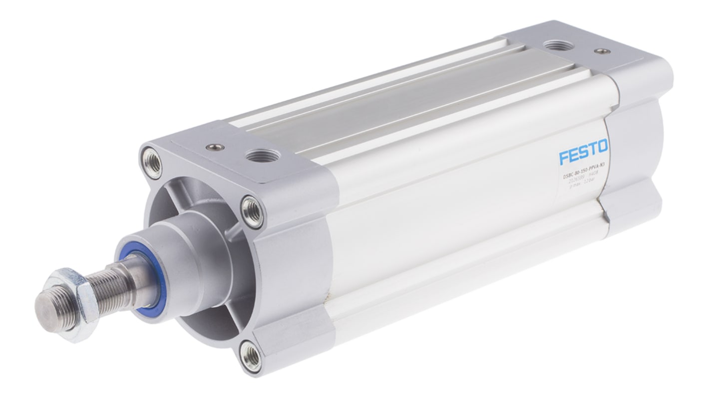 Vérin pneumatique profilé Festo DSBC 2126599 Double Action , alésage de 80mm, course de 150mm Mâle G 3/8