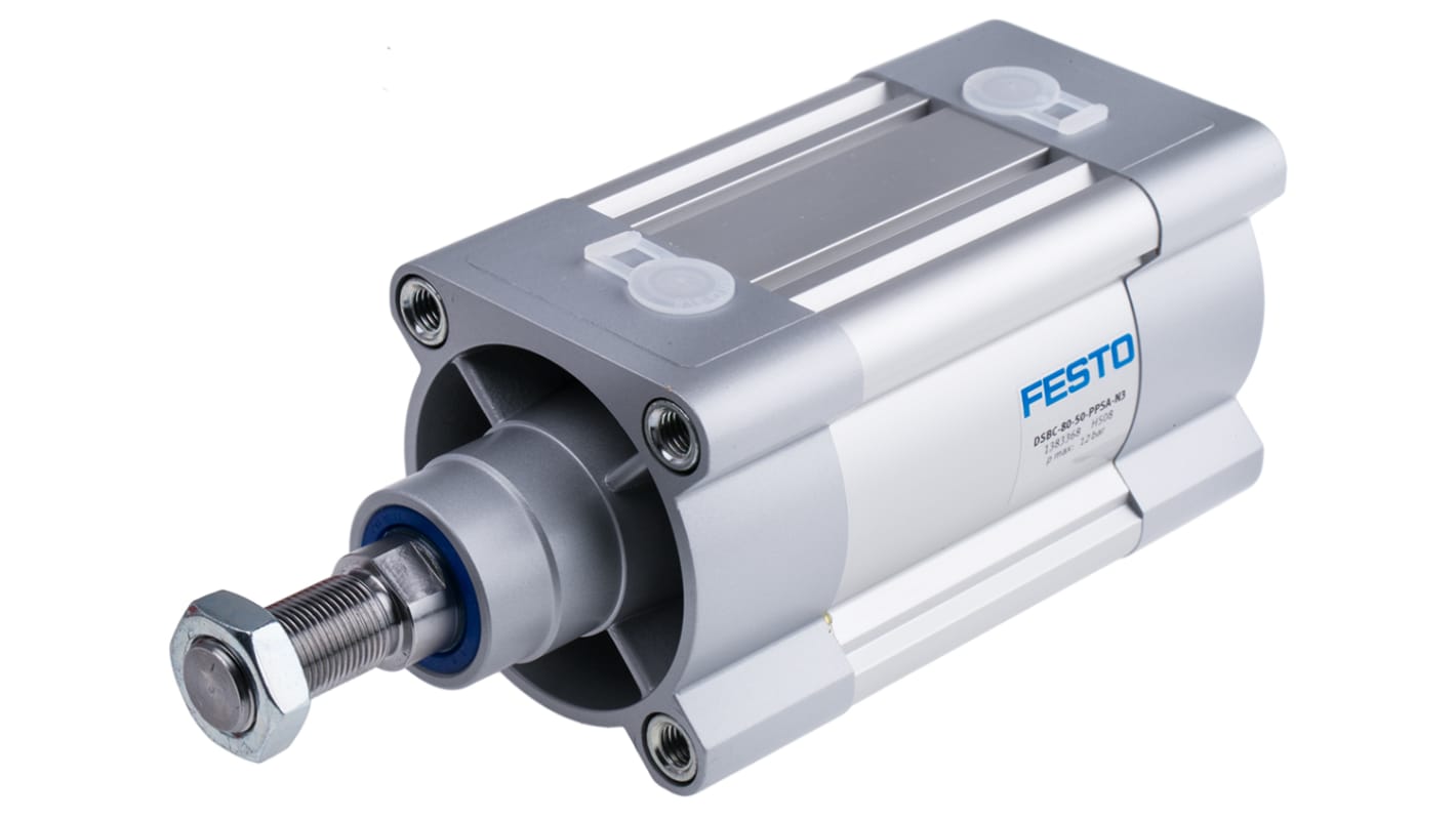 Festo Pneumatic Piston Rod Cylinder - 1383368, 80mm Bore, 50mm Stroke, DSBC Series, Double Acting