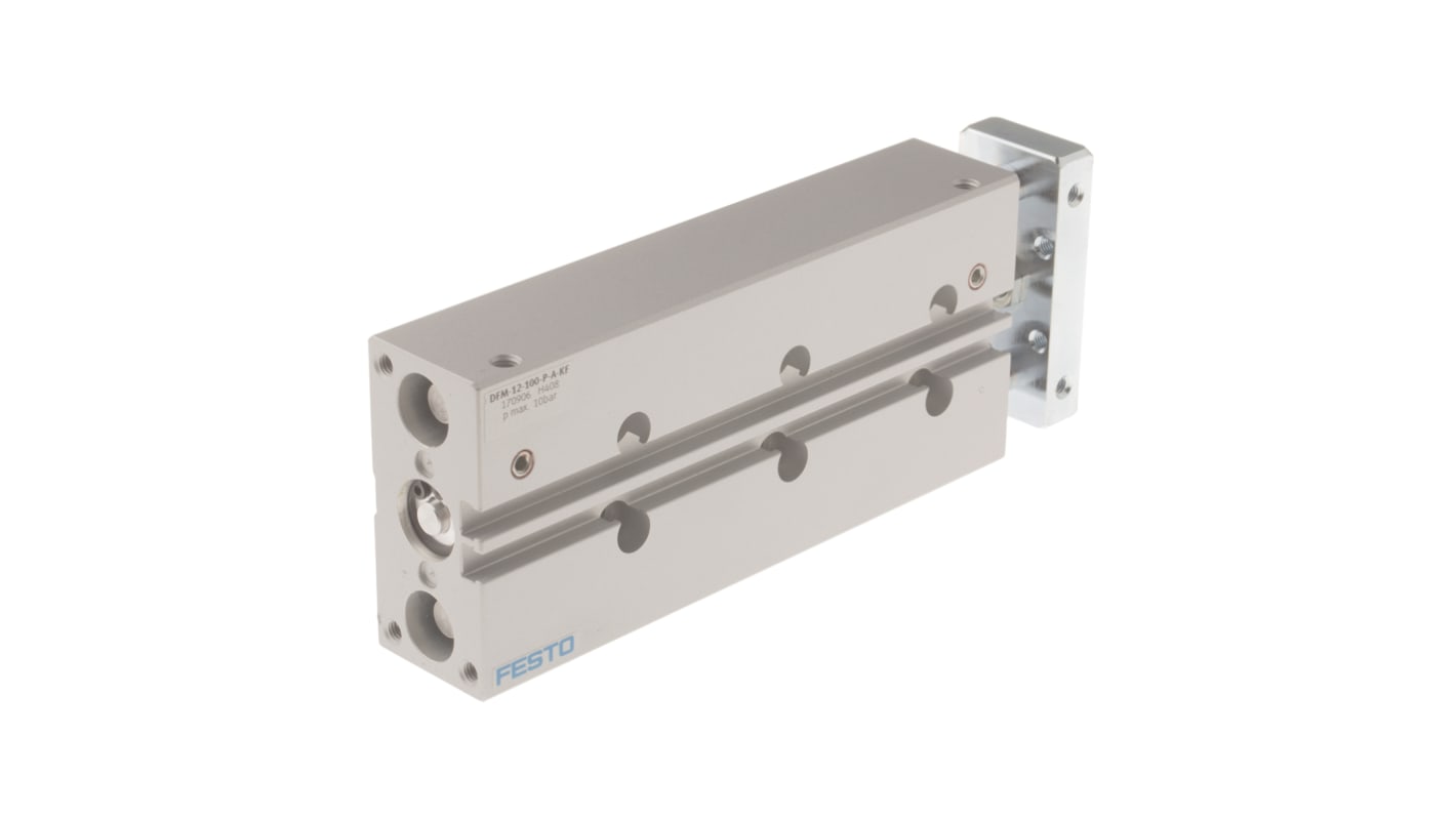 Festo Pneumatic Guided Cylinder - 170906, 12mm Bore, 100mm Stroke, DFM Series, Double Acting