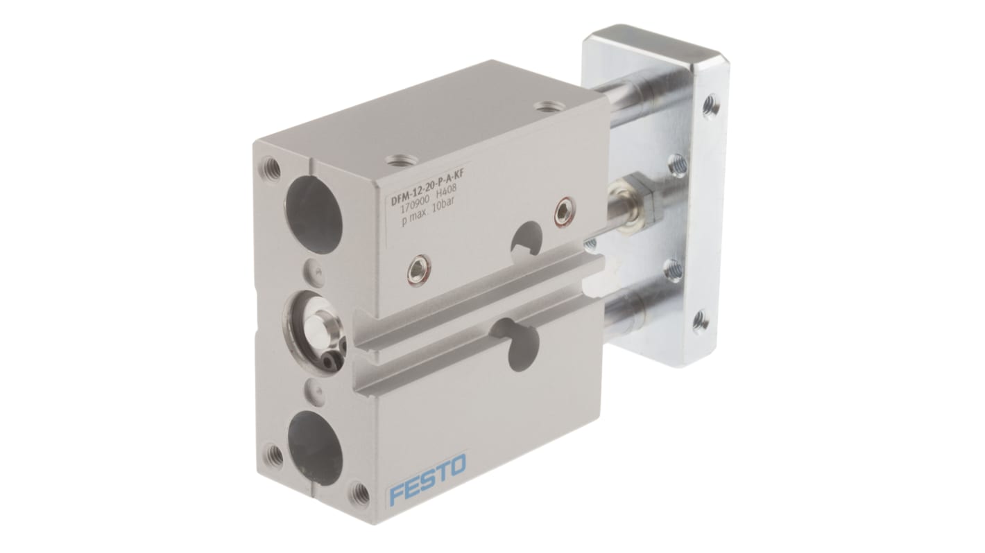 Vérin guidé pneumatique Festo DFM 170900, course 20mm, Ø du piston 12mm, action Double