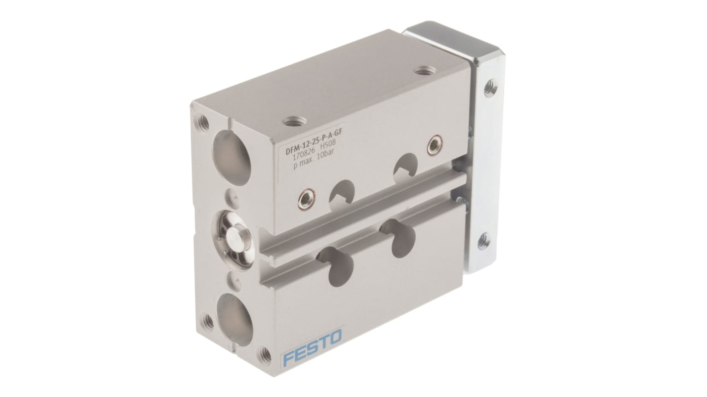 Festo DFM 170826, M5, M5 Pneumatik-Führungszylinder doppeltwirkend, Bohrung Ø 12mm / Hub 25mm, bis 10 bar