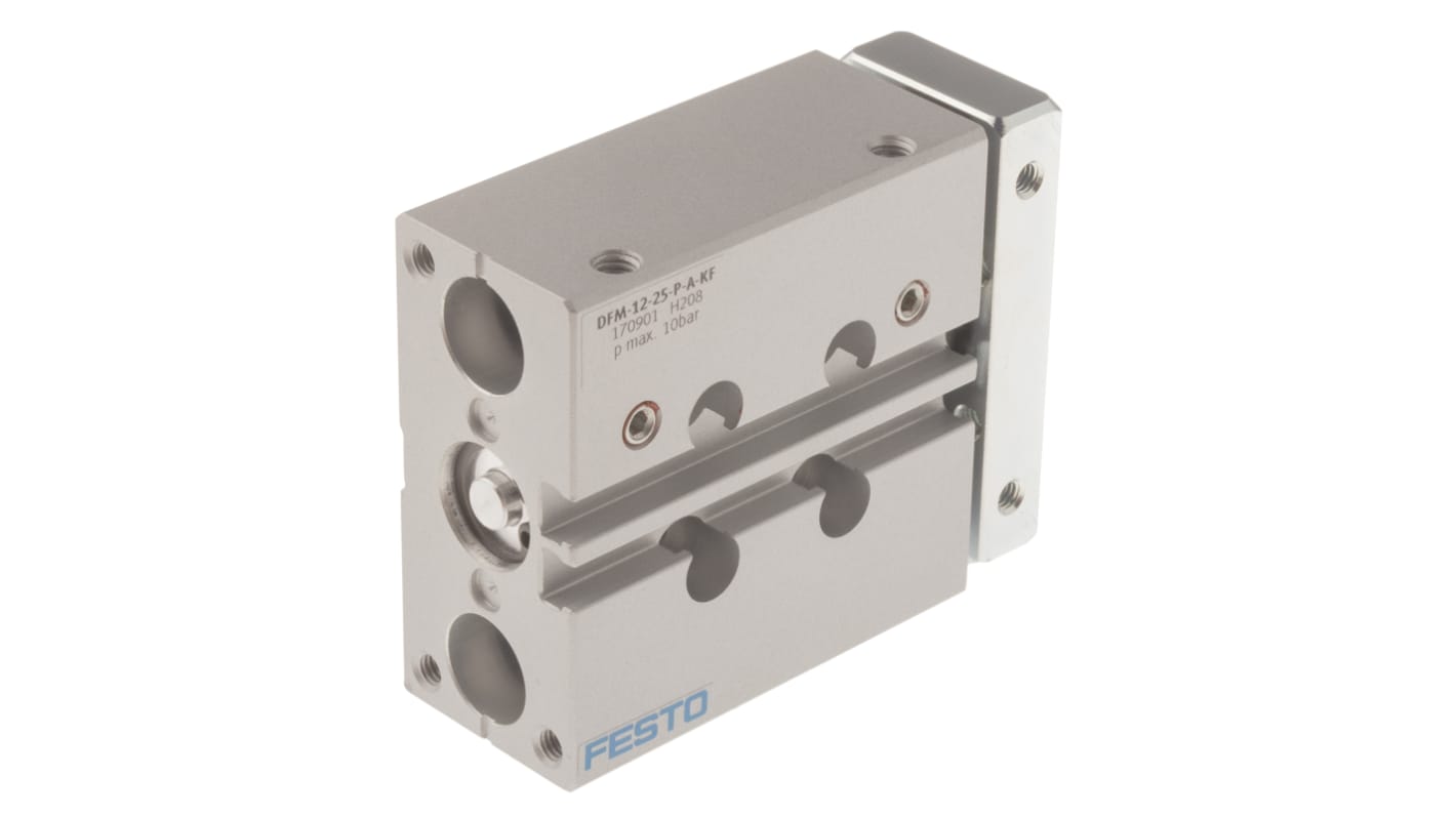 Vérin guidé pneumatique Festo DFM 170901, course 25mm, Ø du piston 12mm, action Double