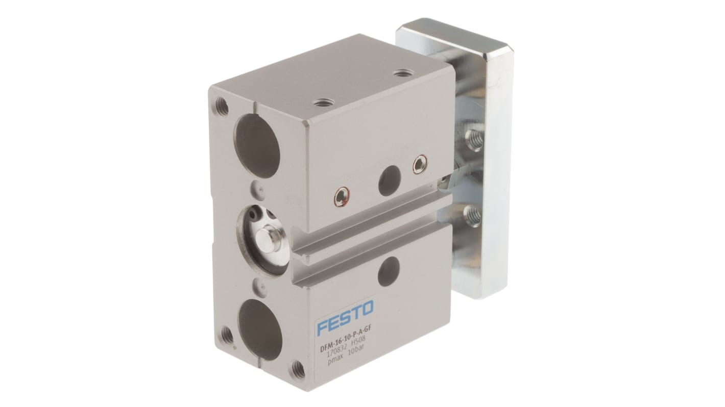 Festo Pneumatikcylinder med føring, 170832 DFM-serien, Slaglængde: 10mm, Boring: 16mm