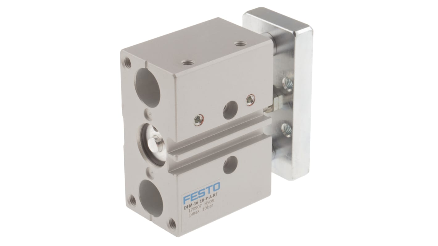 Festo Pneumatic Guided Cylinder - 170907, 16mm Bore, 10mm Stroke, DFM Series, Double Acting