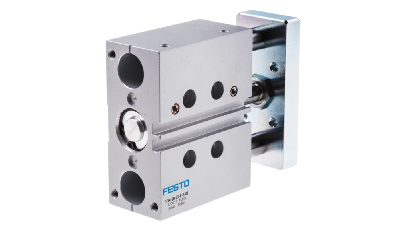 Festo Pneumatic Guided Cylinder - 170916, 20mm Bore, 25mm Stroke, DFM Series, Double Acting