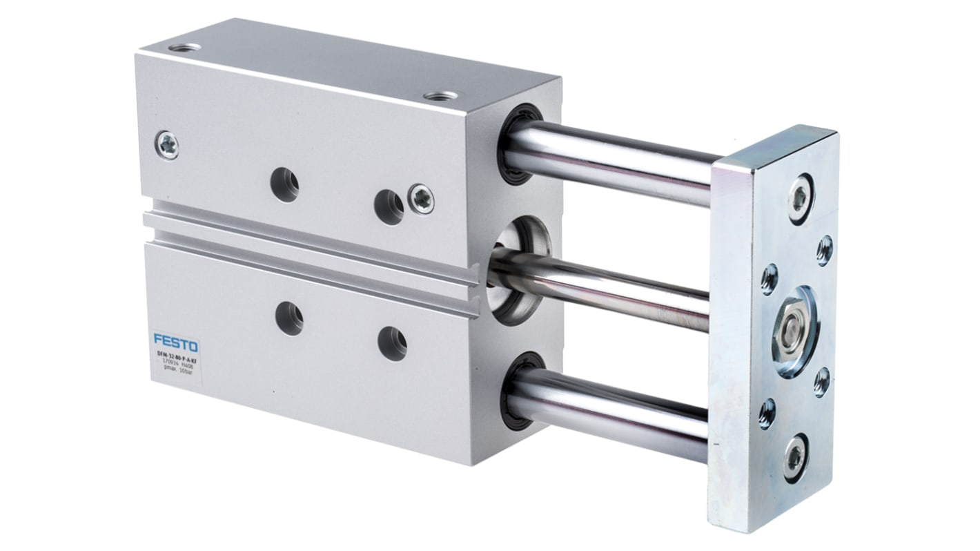 Festo Pneumatic Guided Cylinder - 170934, 32mm Bore, 80mm Stroke, DFM Series, Double Acting