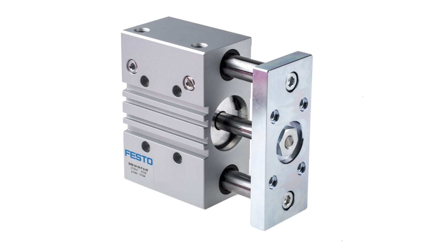 Festo Pneumatic Guided Cylinder - 170947, 50mm Bore, 50mm Stroke, DFM Series, Double Acting