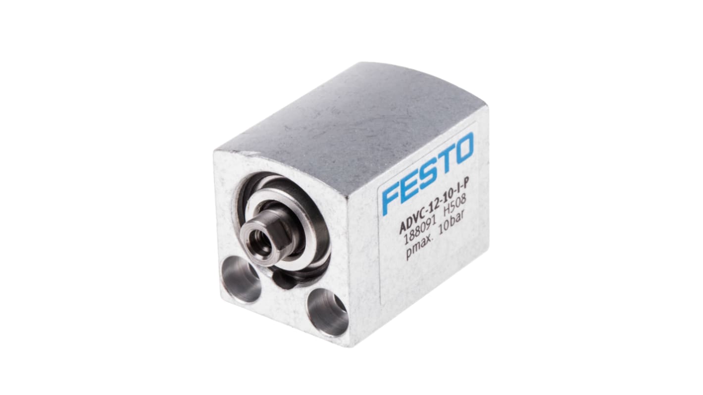 Festo Pneumatic Cylinder - 188091, 12mm Bore, 10mm Stroke, ADVC Series, Double Acting