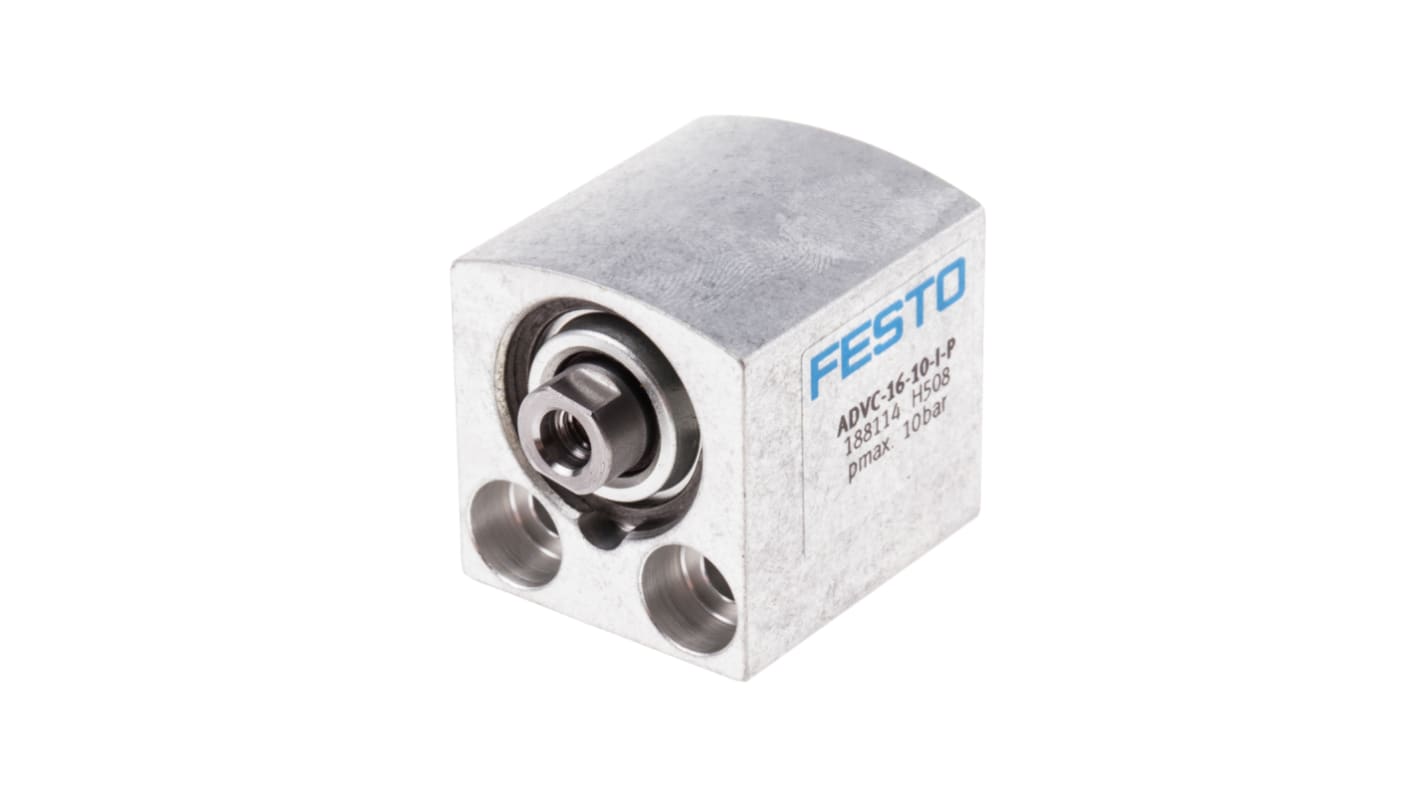 Festo Pneumatic Cylinder - 188114, 16mm Bore, 10mm Stroke, ADVC Series, Double Acting