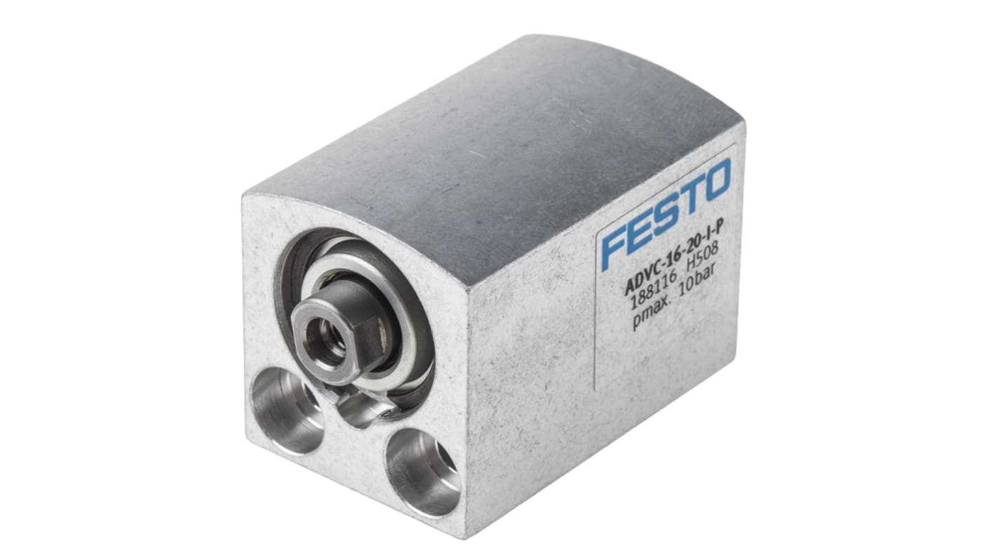 Festo エアシリンダ ADVCシリーズ ボア：16mm ストローク：20mm ADVC-16-20-I-P メス M5