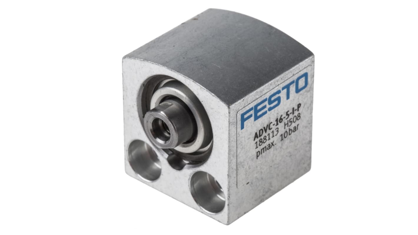 Festo ADVC 188113, M5 Pneumatikzylinder doppeltwirkend, Bohrung Ø 16mm / Hub 5mm, bis 10 bar