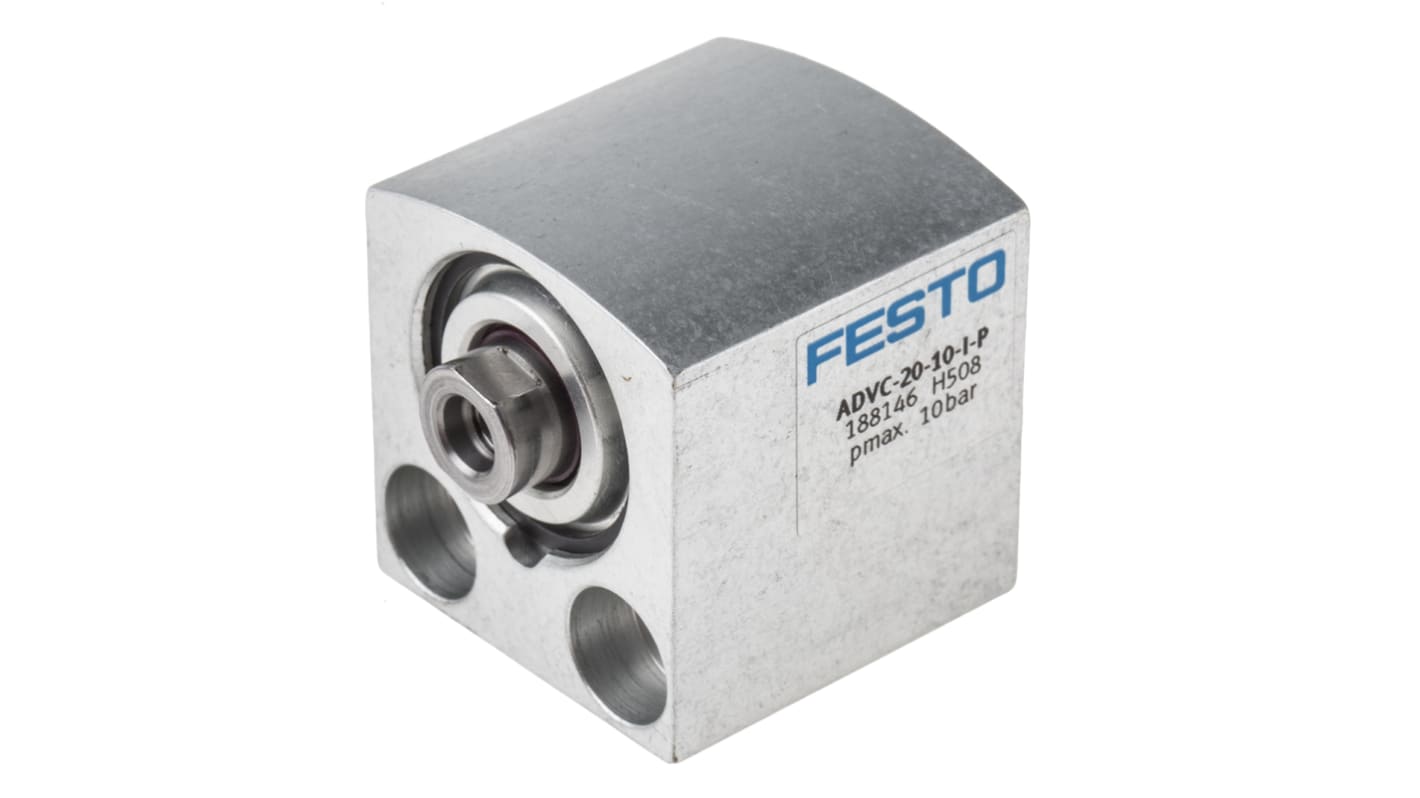 Cilindro pneumatico Festo ADVC 188146, Doppio effetto, foro da 20mm, corsa 10mm, M5, 10 bar max