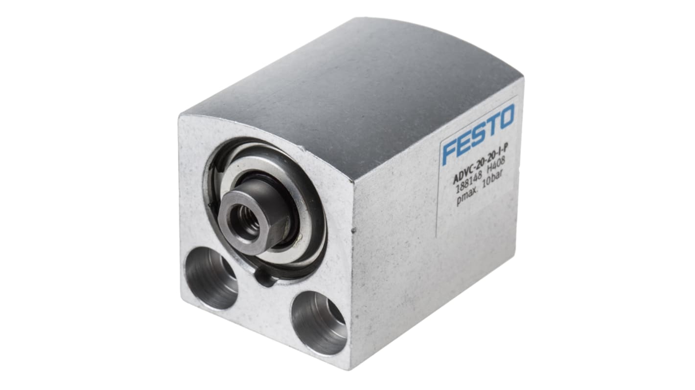 Festo ADVC 188148, M5 Pneumatikzylinder doppeltwirkend, Bohrung Ø 20mm / Hub 20mm, bis 10 bar