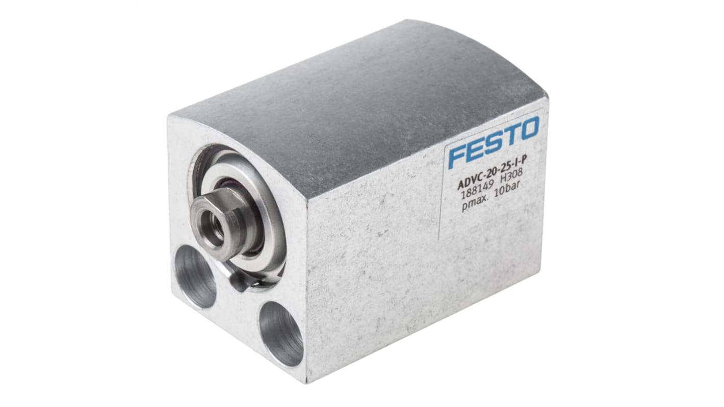 Cilindro pneumatico Festo ADVC 188149, Doppio effetto, foro da 20mm, corsa 25mm, M5, 10 bar max