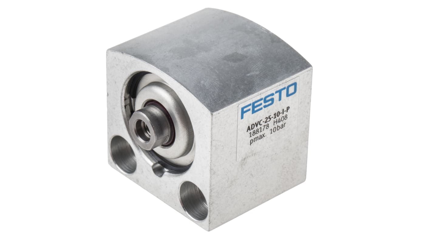 Festo Pneumatic Cylinder - 188178, 25mm Bore, 10mm Stroke, ADVC Series, Double Acting
