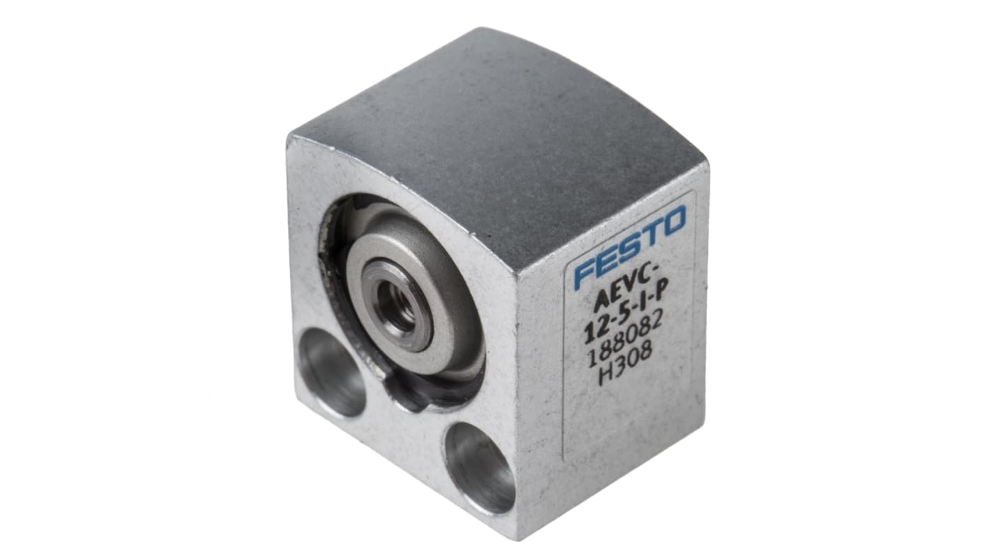 Cilindro pneumatico Festo AEVC 188082, Singolo effetto, foro da 12mm, corsa 5mm, M5, 10 bar max