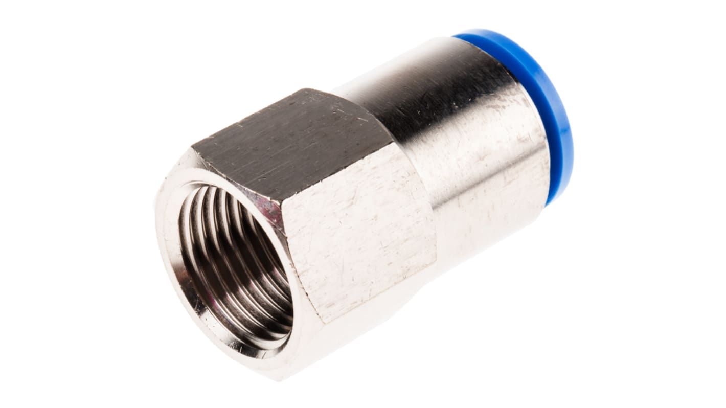 Festo QS Series Straight Threaded Adaptor, G 1/2 Female to Push In 16 mm, Threaded-to-Tube Connection Style, 190654