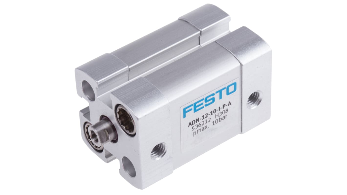 Vérin pneumatique Festo ADN 536212 Double Action , alésage de 12mm, course de 10mm Femelle M5