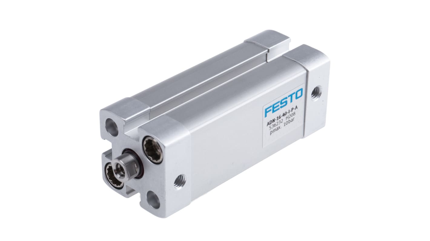 Festo ADN 536232, M5 Pneumatikzylinder doppeltwirkend, Bohrung Ø 16mm / Hub 40mm, bis 10 bar