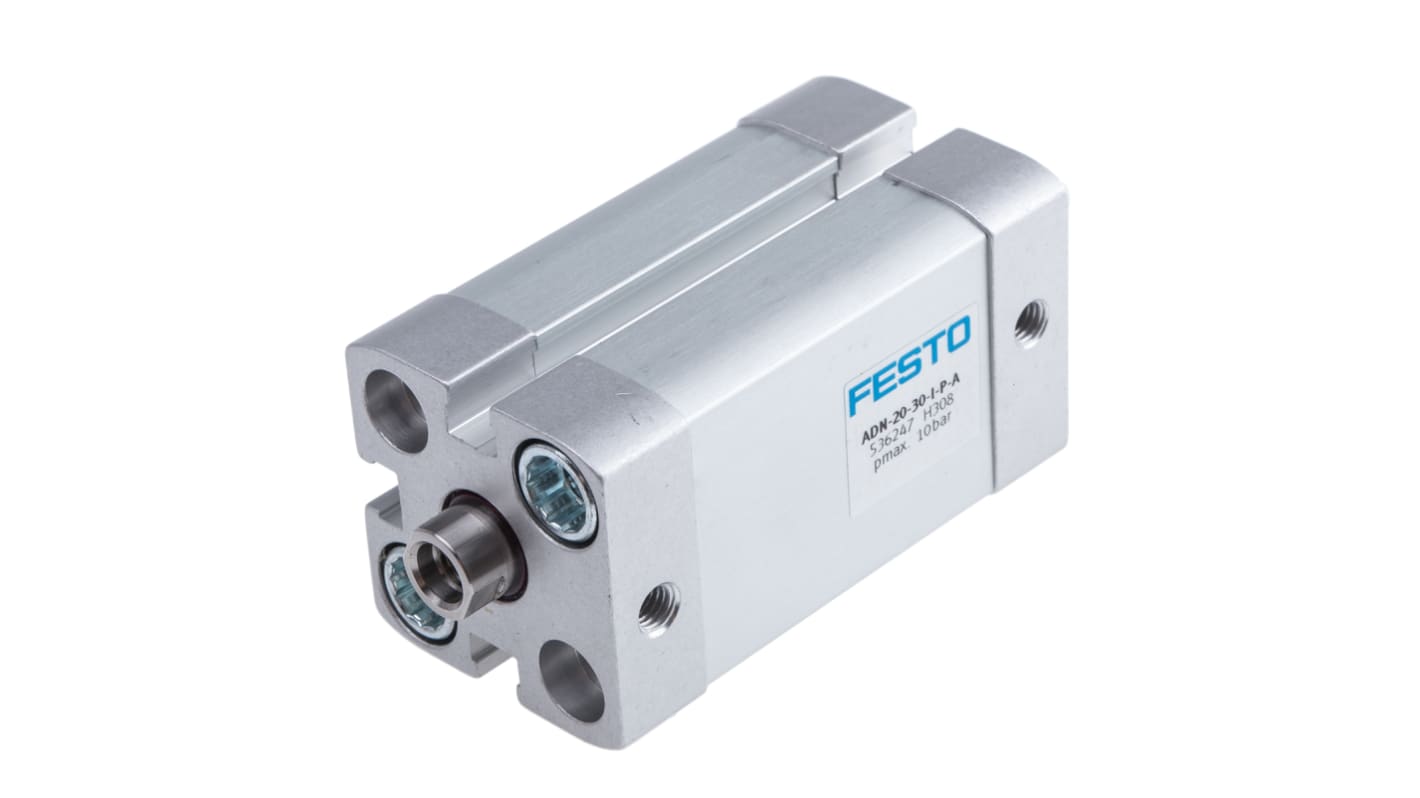 Festo ADN 536247, M5 Pneumatikzylinder doppeltwirkend, Bohrung Ø 20mm / Hub 30mm, bis 10 bar