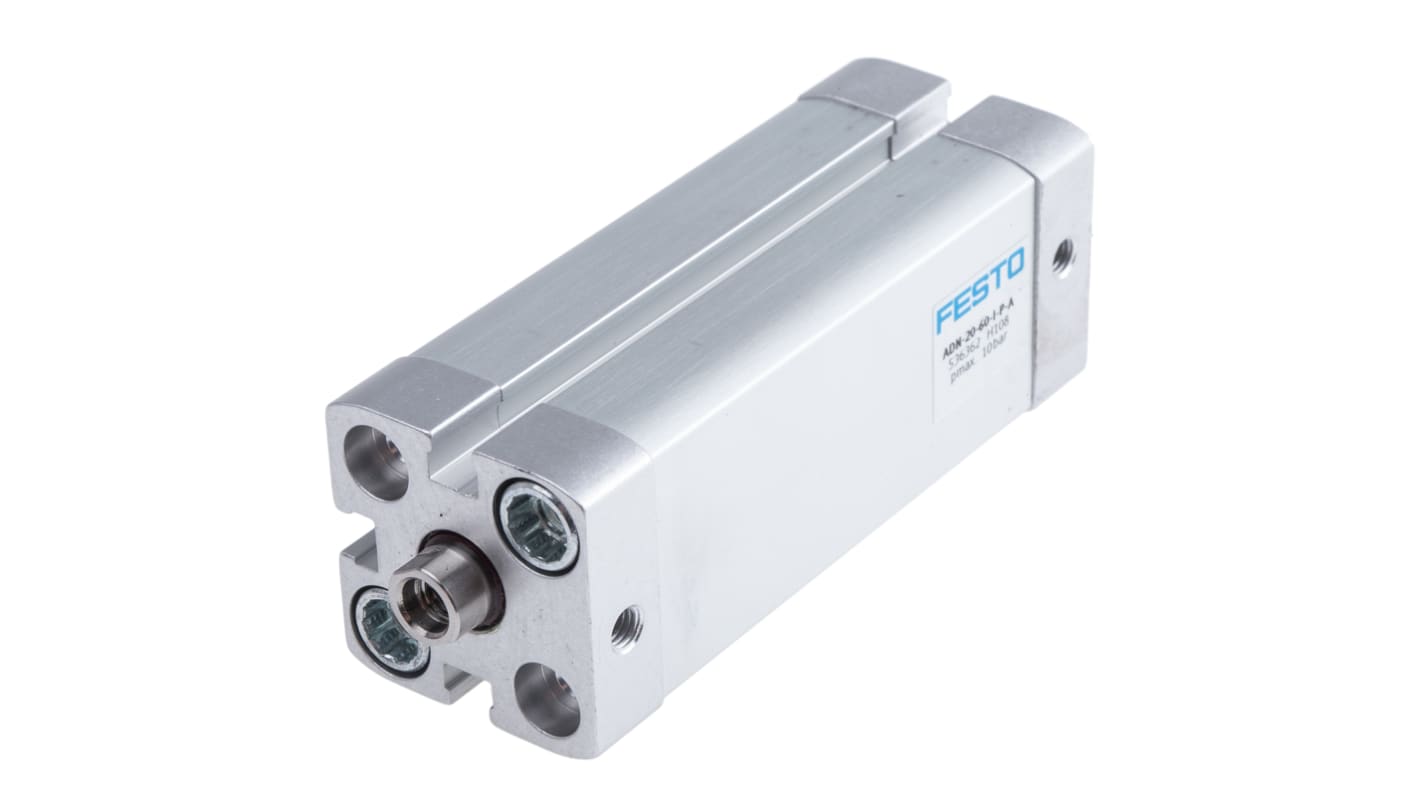 Vérin pneumatique Festo ADN 536362 Double Action , alésage de 20mm, course de 60mm Femelle M5