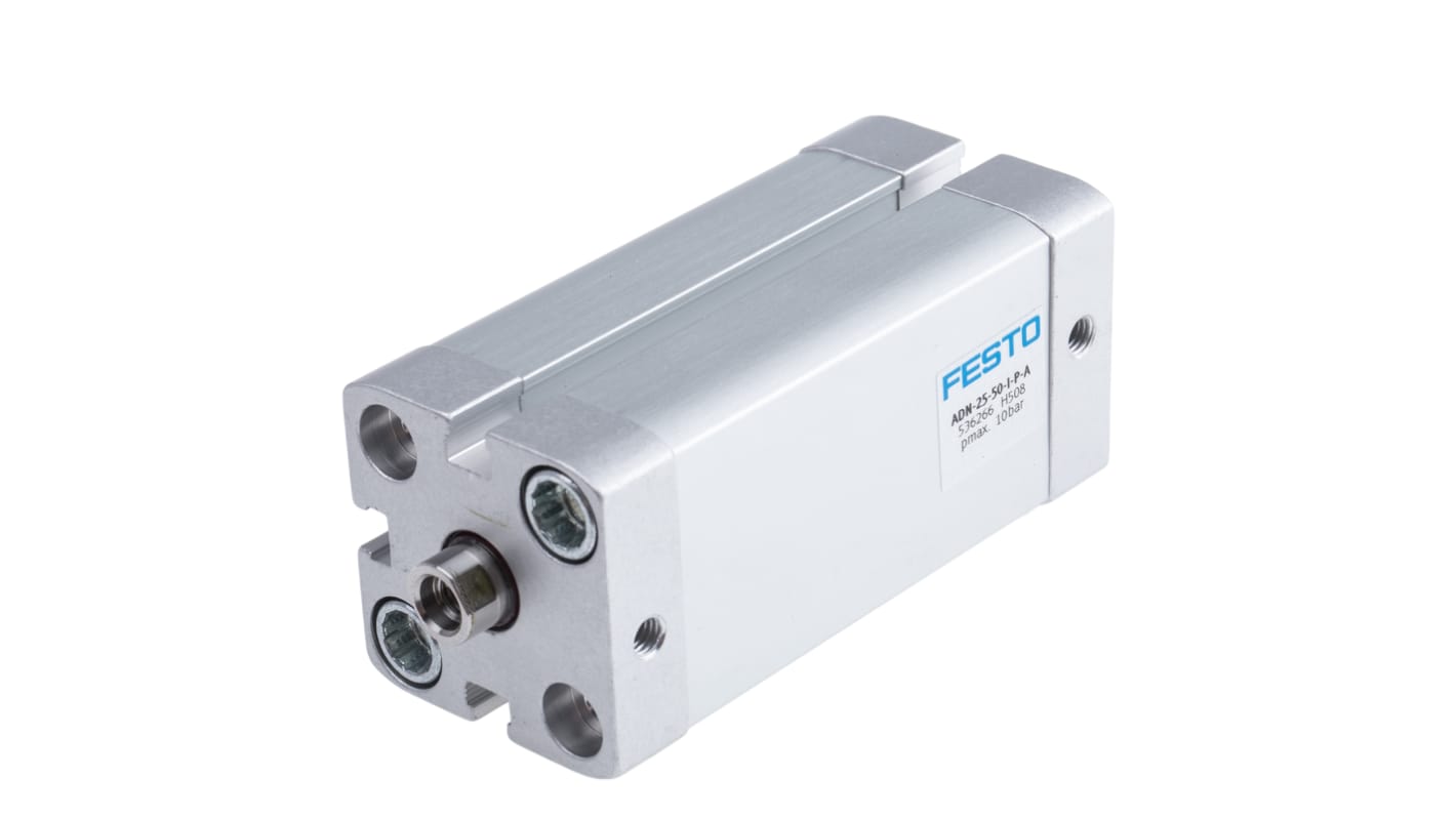 Vérin pneumatique Festo ADN 536266 Double Action , alésage de 25mm, course de 50mm Femelle M5