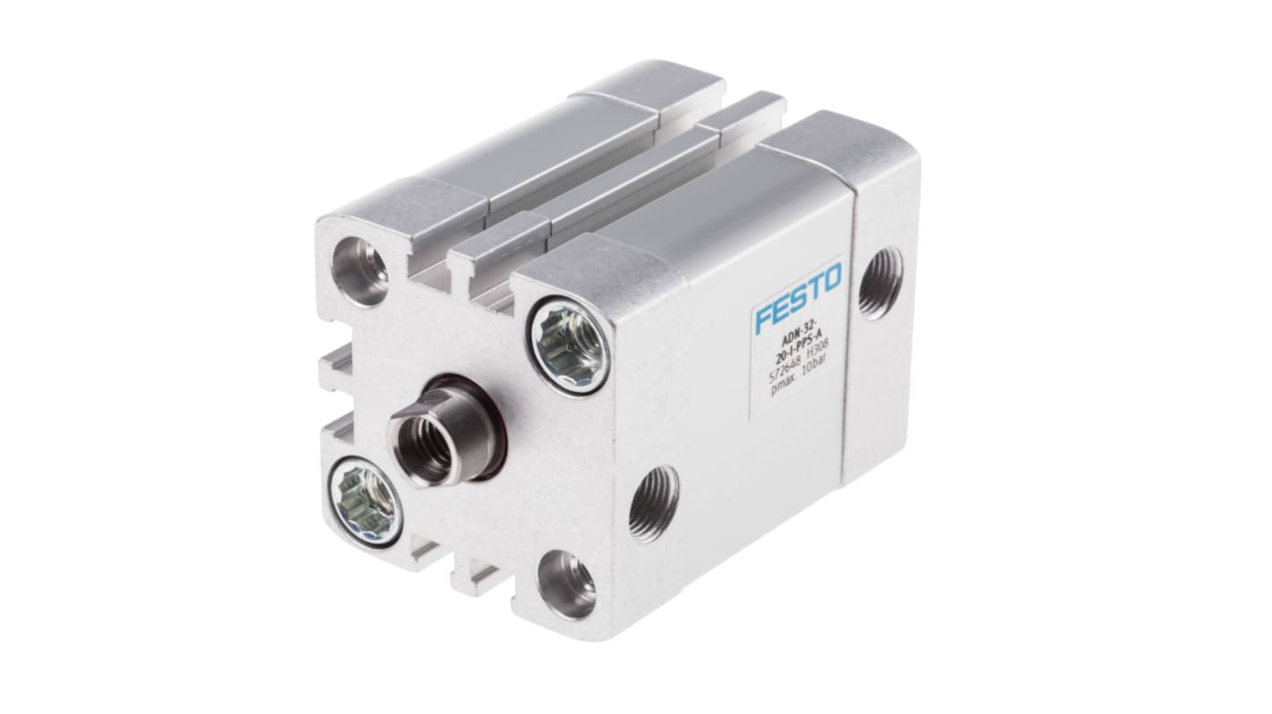 Festo Double Action Pneumatic Compact Cylinder 32mm Bore, 20mm stroke