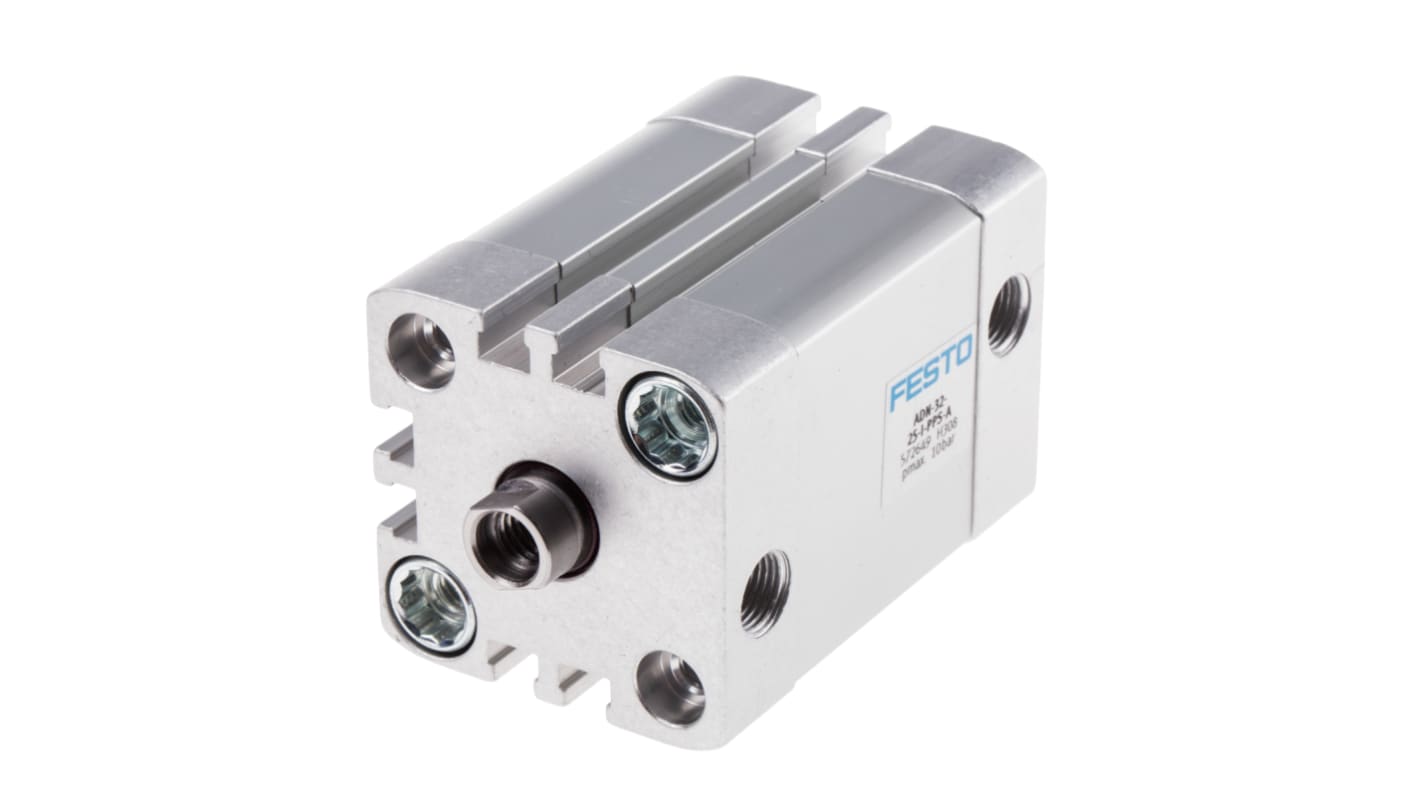 Festo ADN 572649, G 1/8 Pneumatikzylinder doppeltwirkend, Bohrung Ø 32mm / Hub 25mm, bis 10 bar