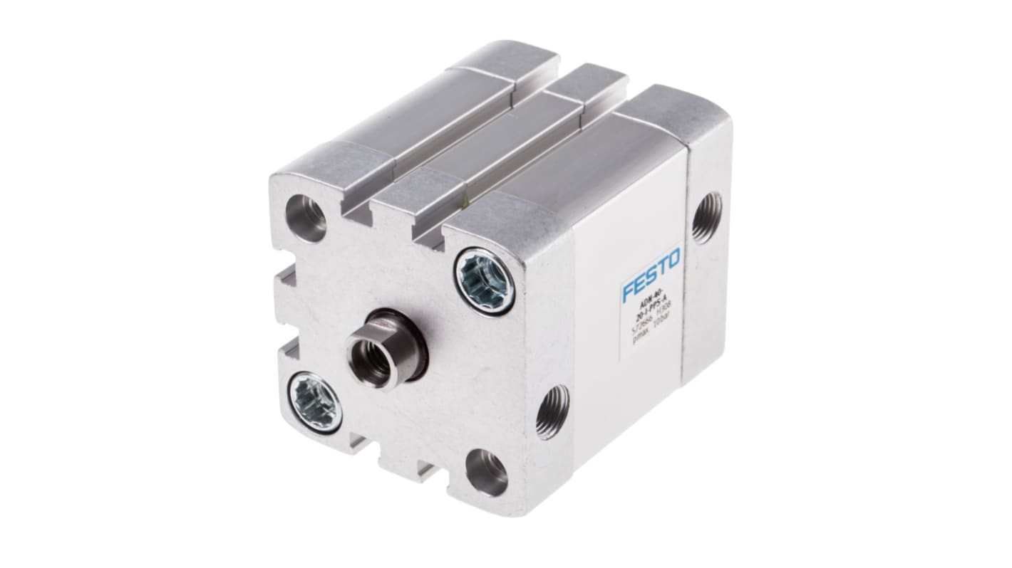 Festo Pneumatic Cylinder - 572666, 40mm Bore, 20mm Stroke, ADN Series, Double Acting