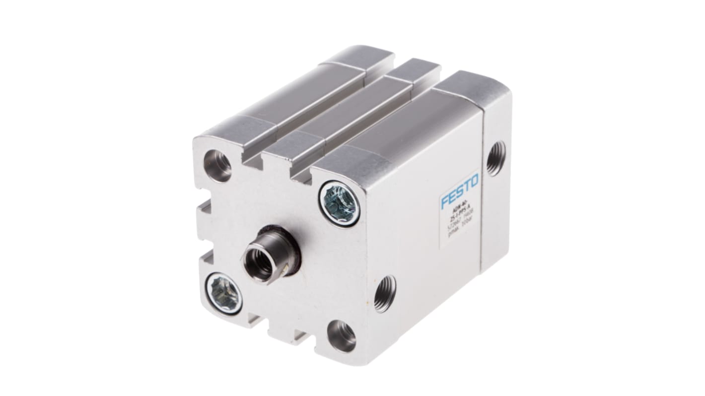 Festo Double Action Pneumatic Compact Cylinder 40mm Bore, 25mm stroke