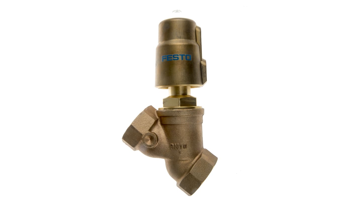 VZXFLM22CMBG112350M1V4V4T506 Festo Angle Seat type Pneumatic Actuated Valve, BSP 11