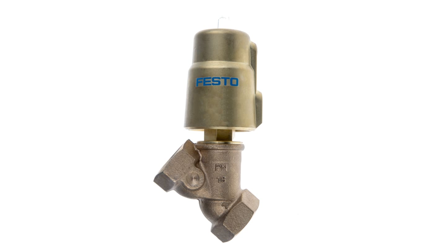 Festo Pneumatisk ventil, skråsædeventil, VZXF-L-M22C-M-B-G1-230-H3B1-50-10