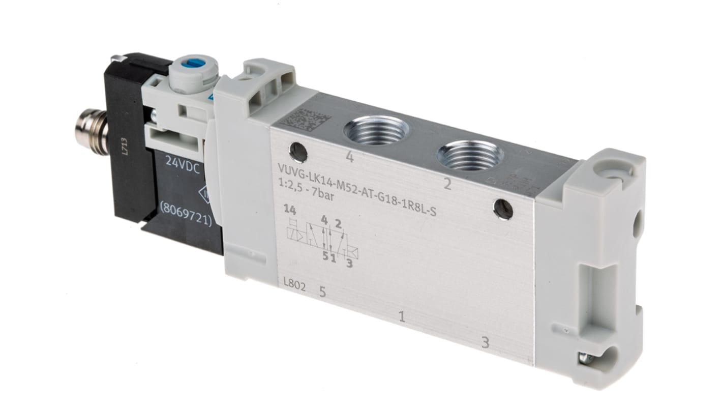 Festo VUVG 8042567, G1/8 Magnetventil 24V dc, Magnet/Feder-betätigt