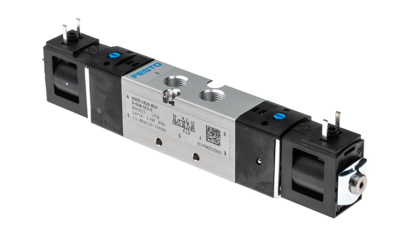 Festo VUVS 8043215, G1/8 Magnetventil 24V dc, Magnet/Magnet-betätigt