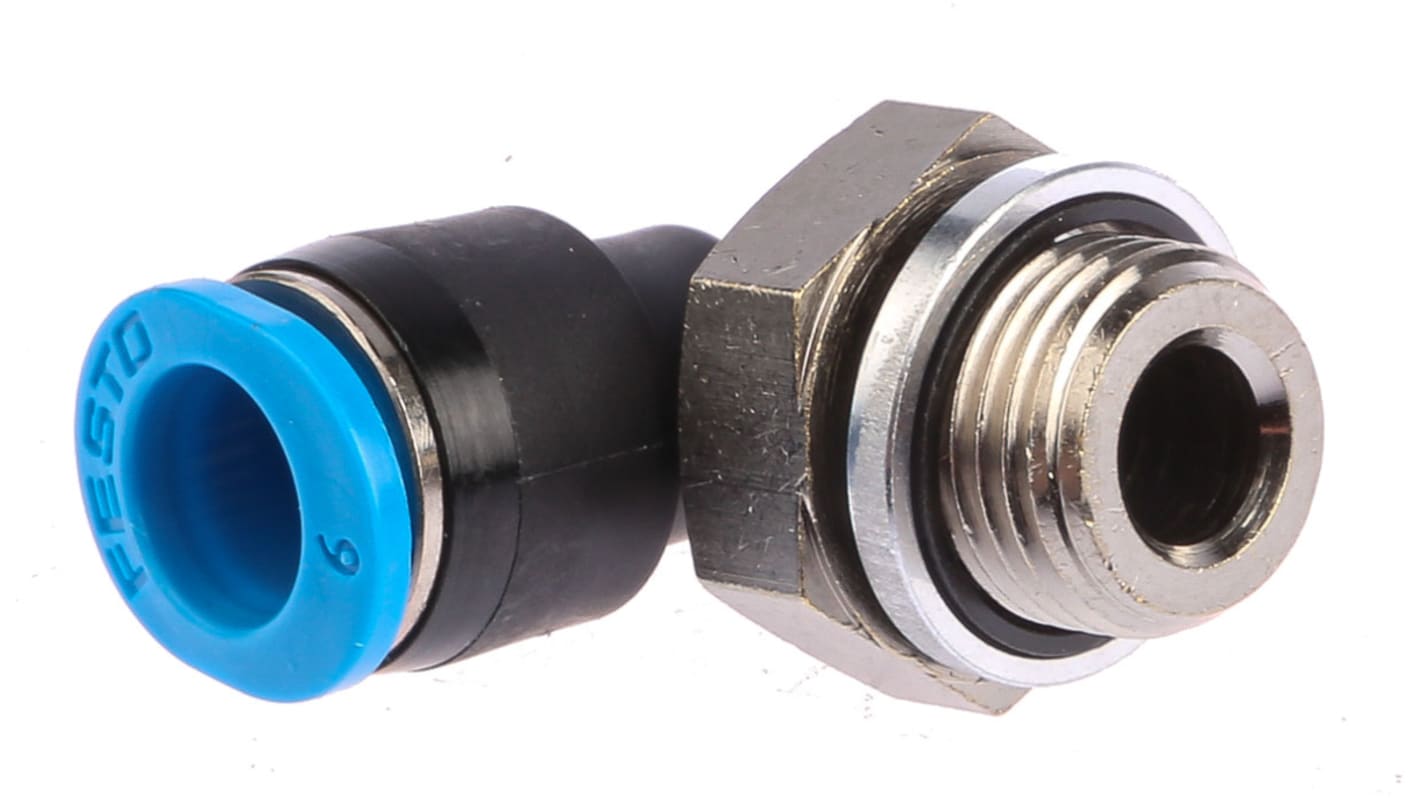 QSMLG1/86 Festo QS Series Elbow Threaded Adaptor, G 1/8 Male to