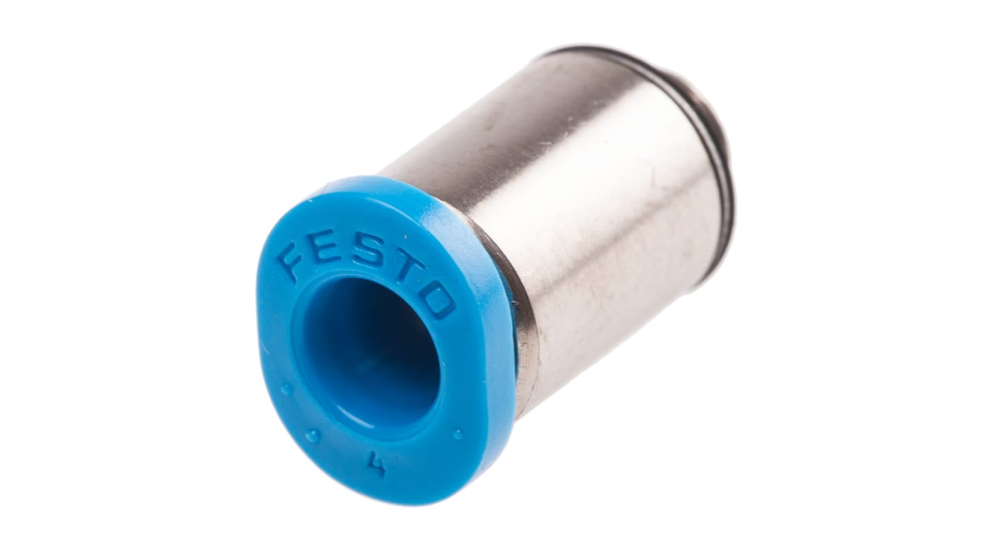 Festo QS Series Straight Threaded Adaptor, M5 Male to Push In 4 mm, Threaded-to-Tube Connection Style, 153315