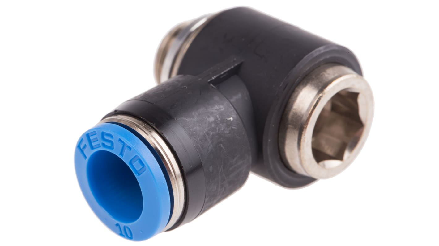 QSLVG1/410I Festo QS Series Elbow Threaded Adaptor, G 1/4 Male to