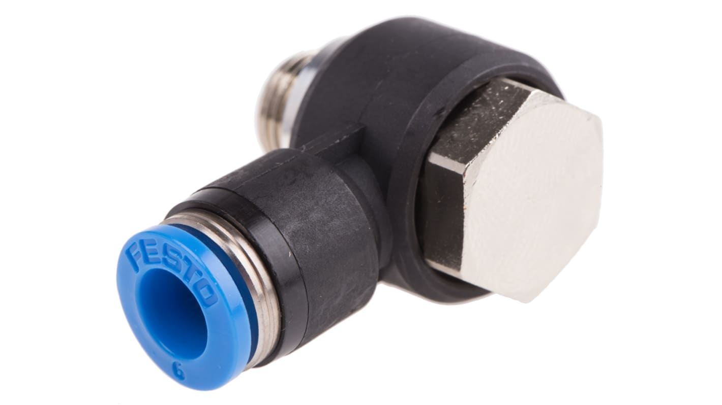 QSLVG1/86 Festo QS Series Elbow Threaded Adaptor, G 1/8 Male to