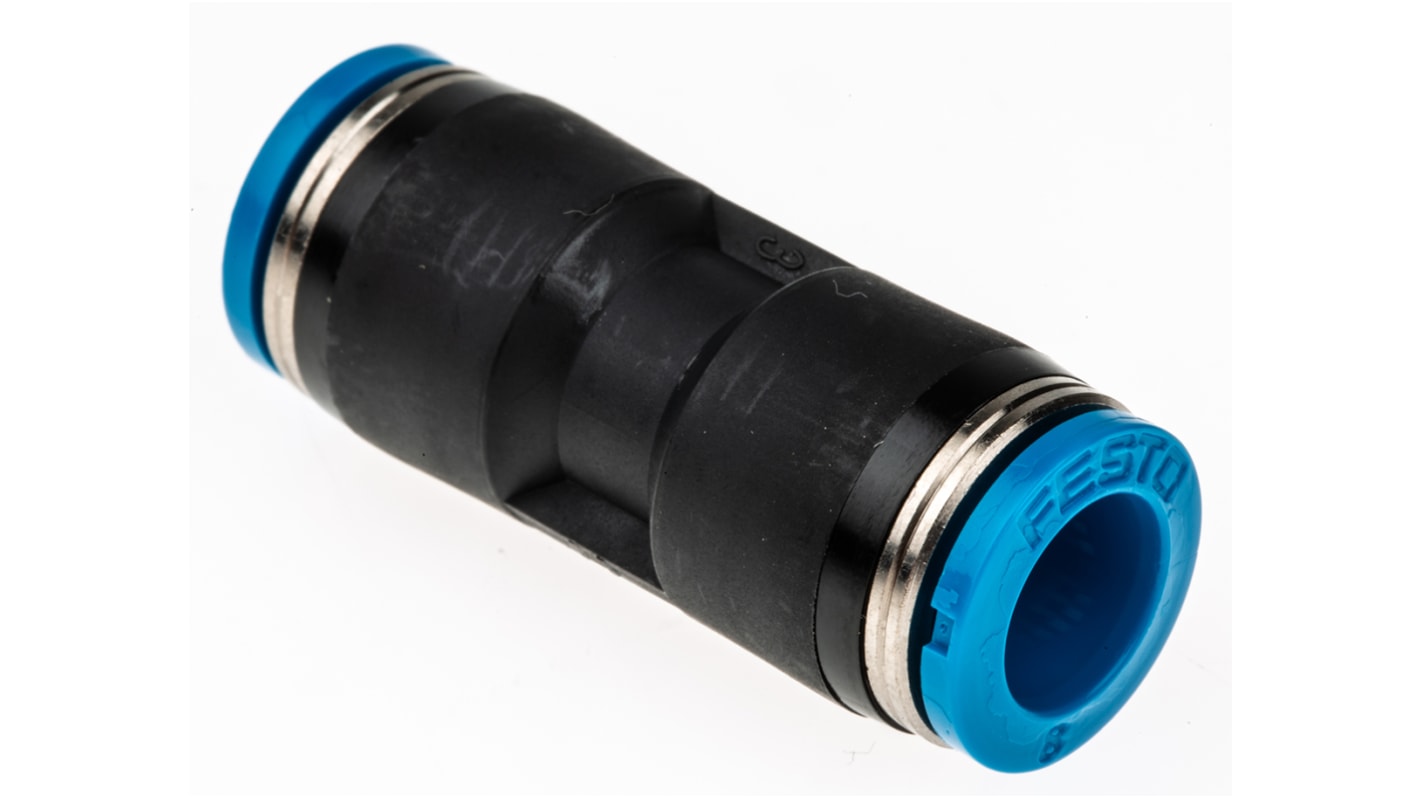 Adaptateur tube à tube droit Festo QS vers Enfichable, 8 mm Enfichable, 8 mm