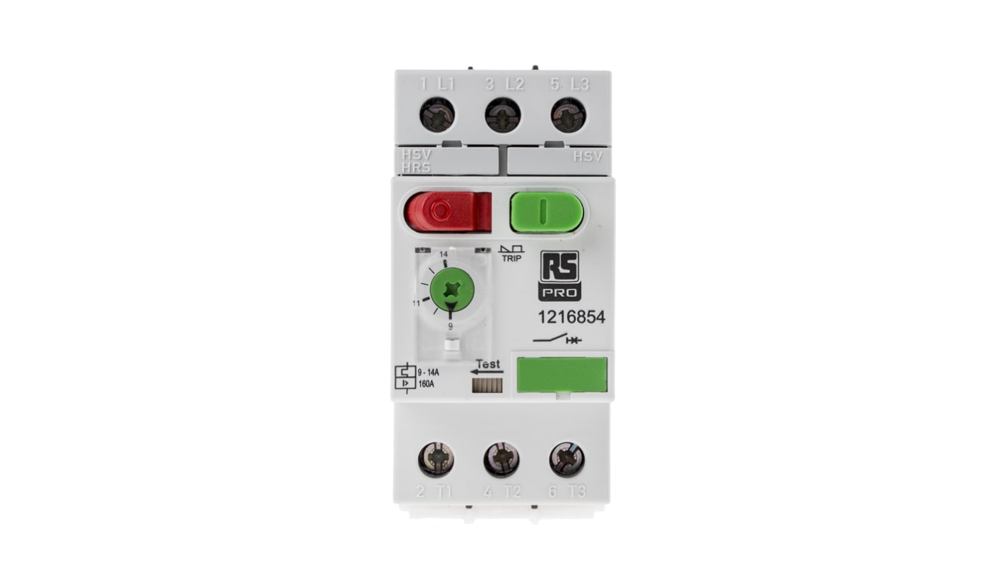 RS PRO 9 → 14 A Motor Protection Circuit Breaker