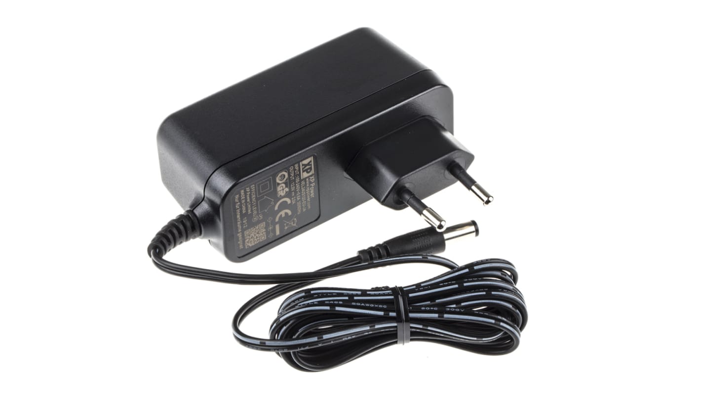 Adaptador AC/DC XP Power 100V ac, 12V dc, 1 salida, Adaptador ac/dc, 2A, 24W, Tipo C