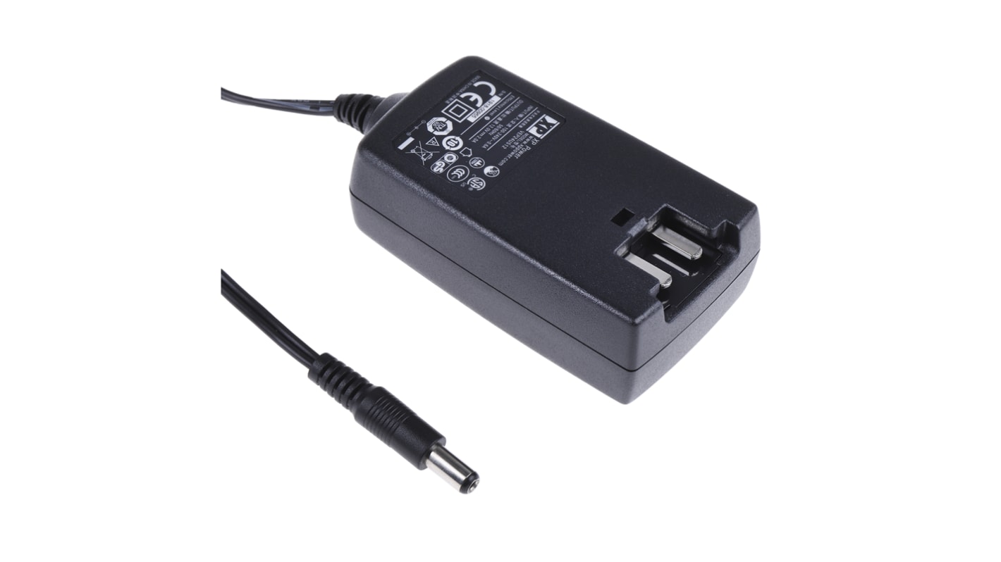 Adaptador AC/DC XP Power 100V ac, 12V dc, 1 salida, Adaptador ac/dc, 2A, 24W, Intercambiable, , Aprobación médica