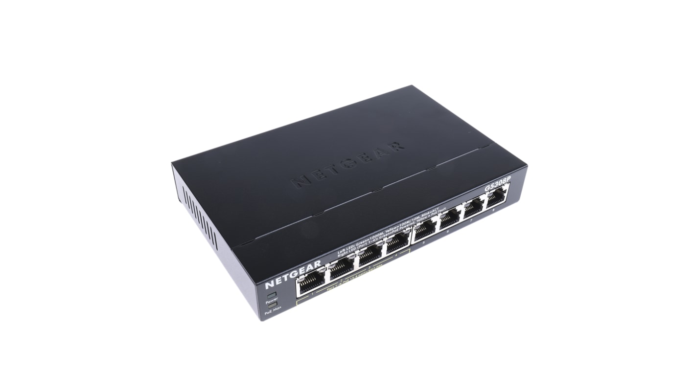 Switch Ethernet Netgear Gigabit, 10/100/1000Mbit/s, 8 porte, Desktop, Sì