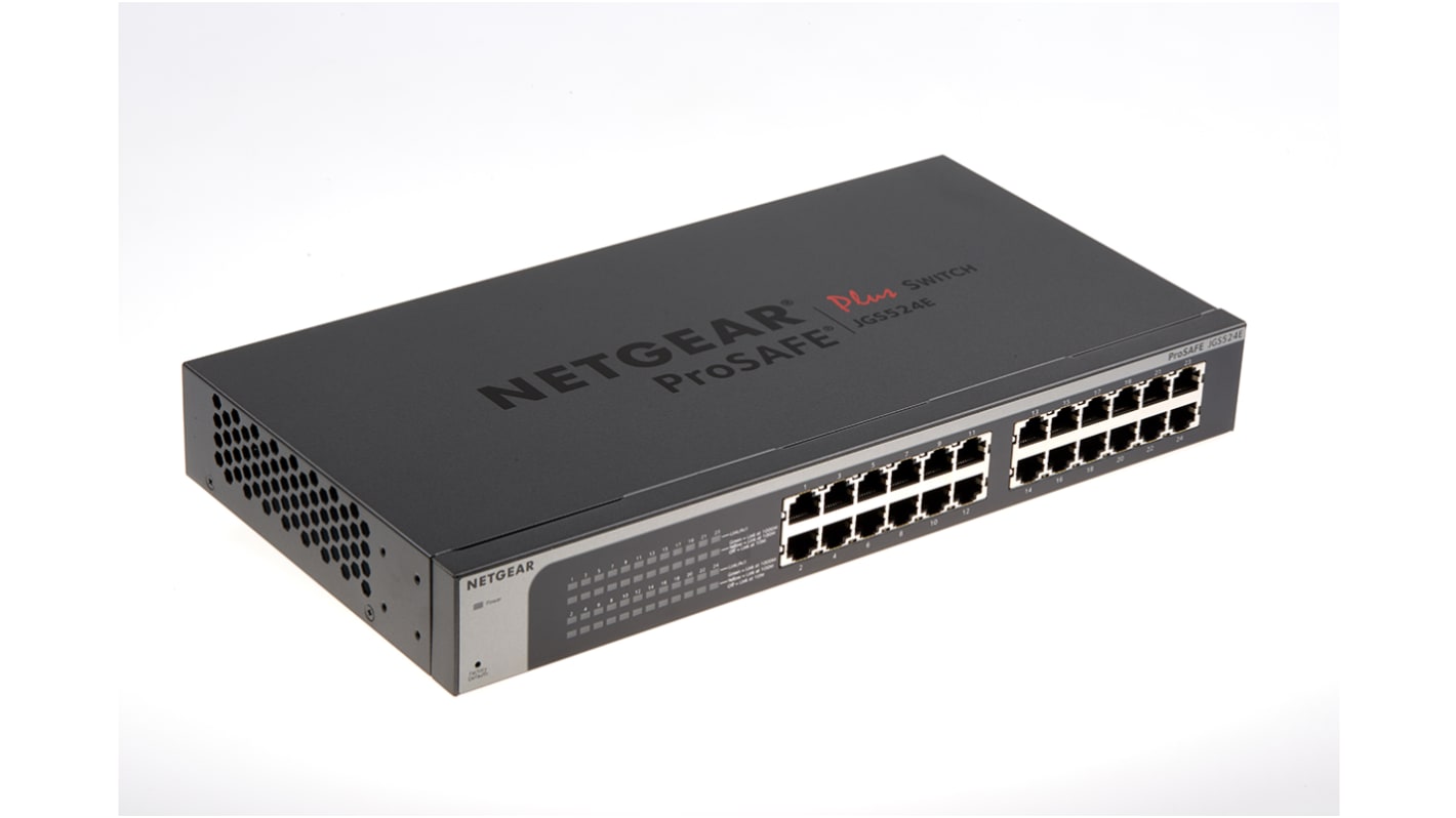 Switch Ethernet Netgear para montaje en rack , 24 puertos, Gigabit, 10/100/1000Mbit/s, 24 RJ45, 0 SFP