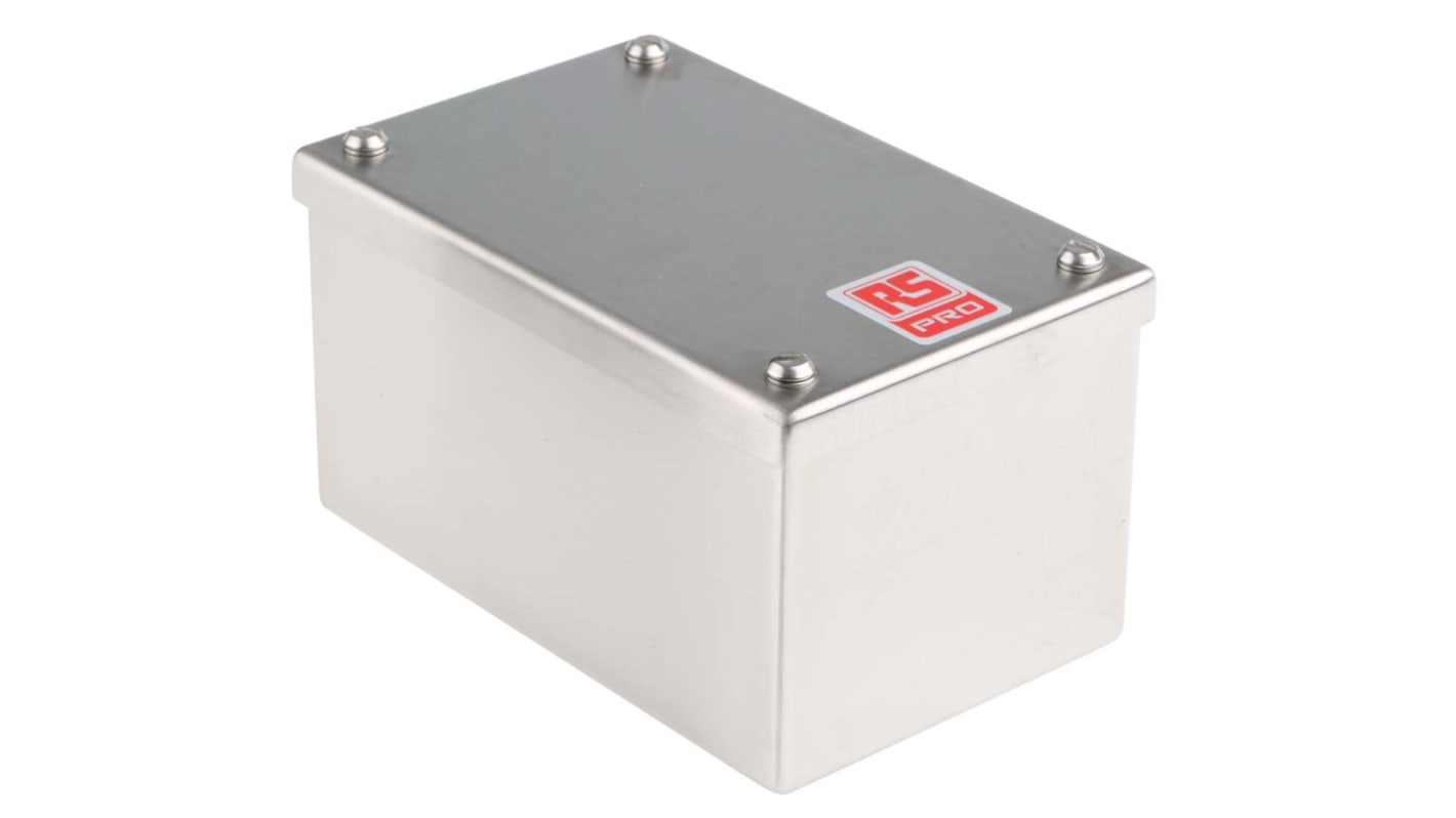 RS PRO 304 Stainless Steel Satin Adaptable Enclosure Box, 160mm x 100mm