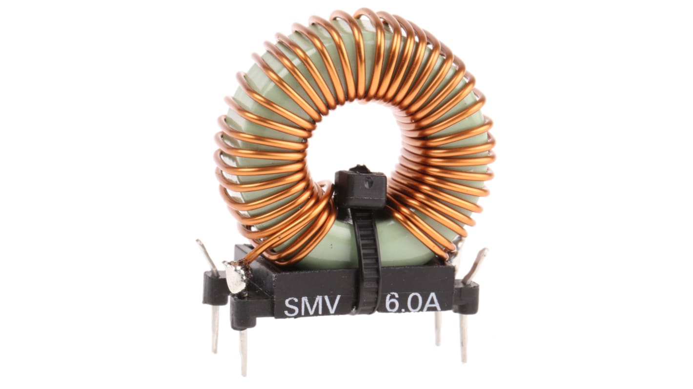 Roxburgh EMC 120 μH Ferrite Leaded Inductor, 6A Idc, 40mΩ Rdc 250 V ac, SMV