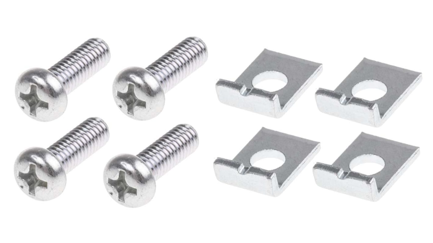 RS PRO Aluminium Gear Rack Rail Fixing Kit, 11.4mm Long